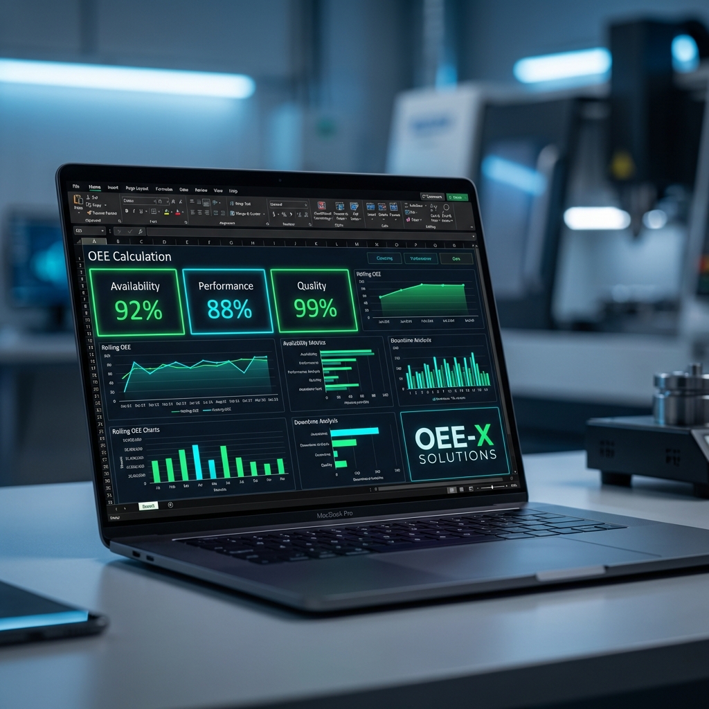 Plantilla Excel para Cálculo de OEE (Gratis 2026): El Error de Medir a Mano